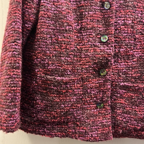 Anthropologie Draper’s & Damon’s Tweed Jacket Multi-Color Boucle Petites Medium - Picture 4 of 10